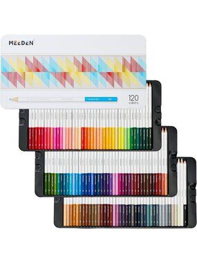 Vibrant 120 Oil-Based Colored Pencil Set for Artists & Adults - Perfect for